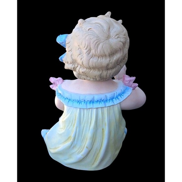 ANTIQUE GERMAN VICTORIAN CONTA BOEHME PIANO BABY GIRL DOLL BISQUE 9.25" FIGURINE - Picture 5 of 6